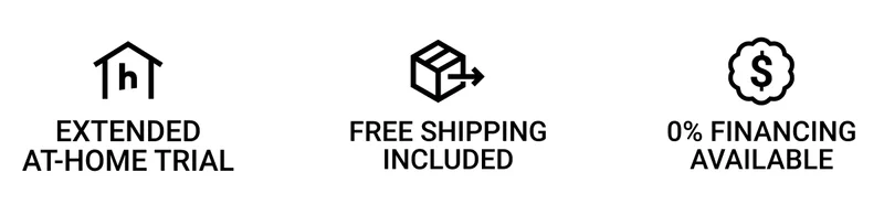 Extended at-home trial. Free shipping included. 0% financing available