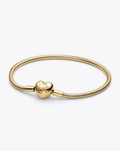 Pandora Moments Heart Clasp Snake Chain Bracelet