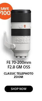 Save FE 70-200mm F2.8 GM OSS Classic telephoto zoom Shop now