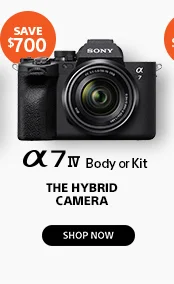 Save α 7R IV Body or kit THE HYBRID CAMERA Shop now