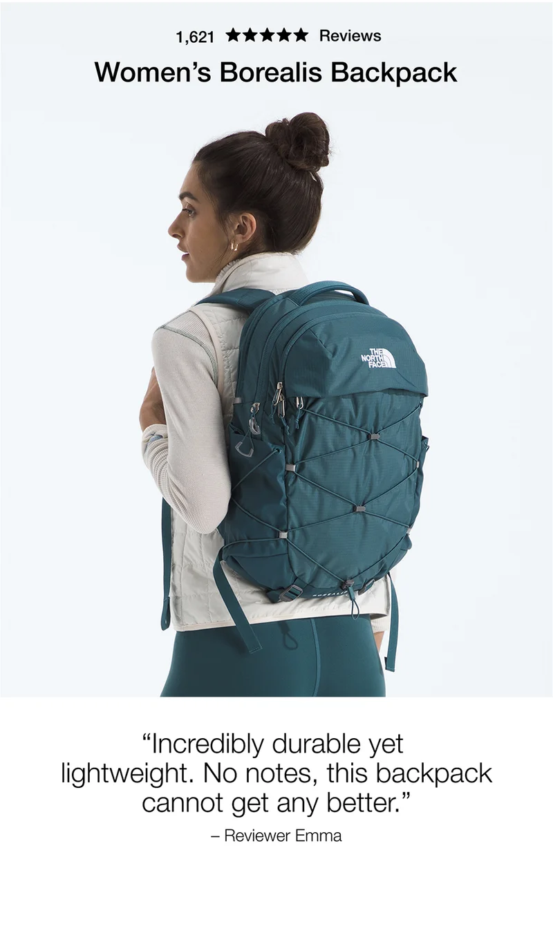Women's Borealis Backpack "Incredibly durable yet lightweight. No notes, this backpack cannot get any better." - Reviewer Emma