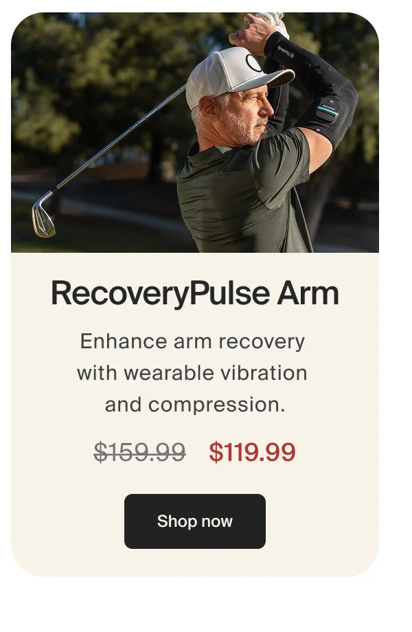 RecoveryPulse Arm | Enhance arm recovery with wearable vibration and compression. | $119.99 | Shop now