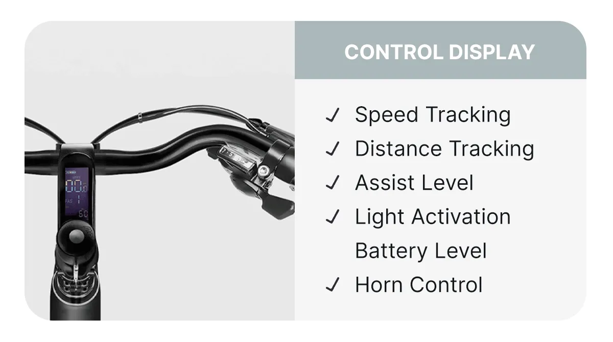 RIDE WITH A HIGH TECH CONTROL DISPLAY