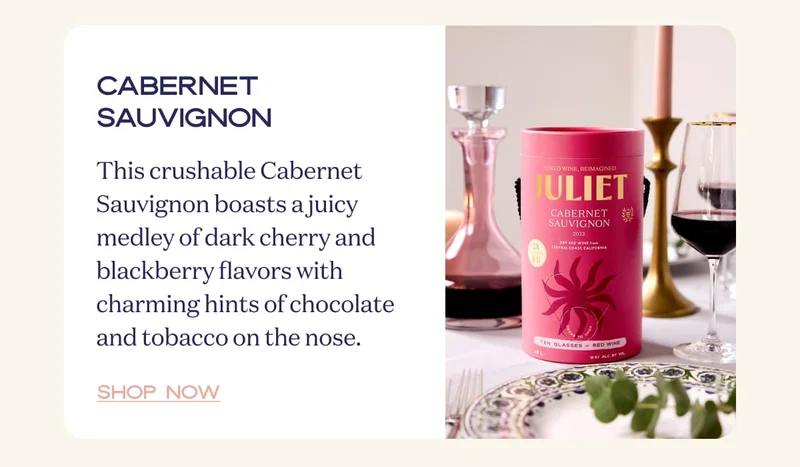 Cabernet Sauvignon | This crushable Cabernet Sauvignon boasts a juicy medley of dark cherry and blackberry flavors with charming hints of chocolate and tobacco on the nose. | Shop now