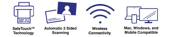 SafeTouch Technology | Automatic 2-Sided Scanning | Wireless Connectivity | Mac, Windows, and Mobile Compatible