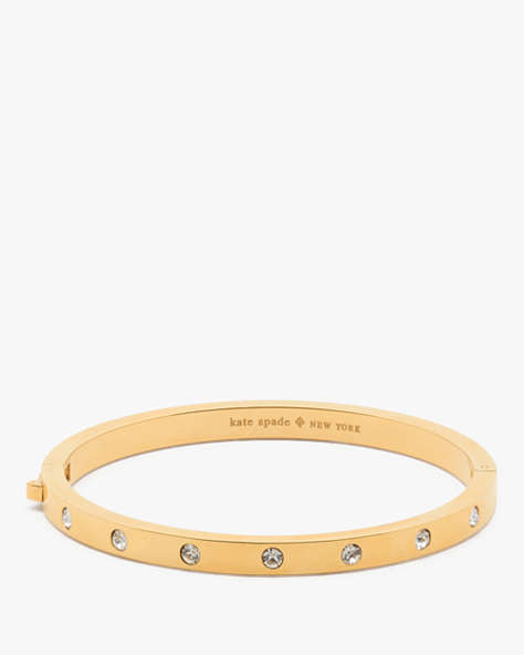 Set In Stone Hinged Gold Bangle