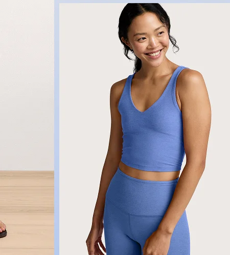 Spacedye Good Day Cropped Tank in Wild Flower Blue Heather