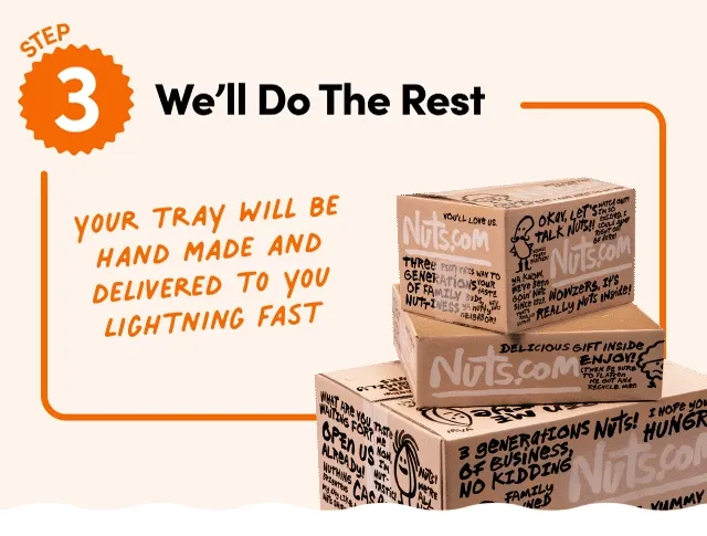 Step 3: We'll Do The Rest; Your tray will be hand made and delivered to you Lightning fast