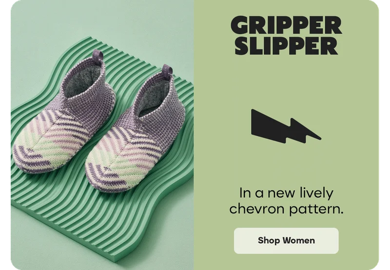 GRIPPER SLIPPER | In a new lively chevron pattern. | Shop Women