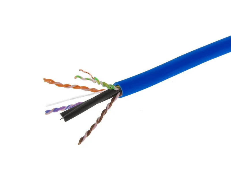 Cat6 1000ft Blue CMP UL Bulk Ethernet Cable, TAA, UTP, 23AWG, 550MHz, Pure Bare Copper
