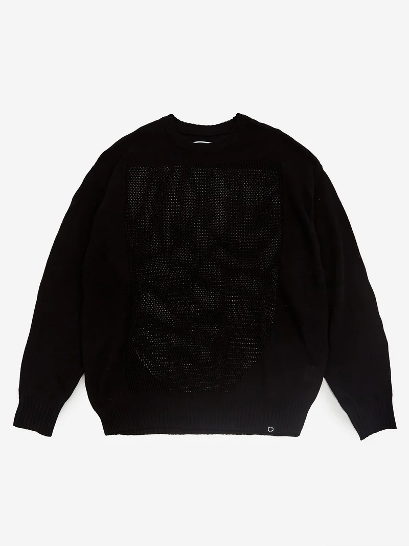 Image of Phingerin Window Web Sweater - Black