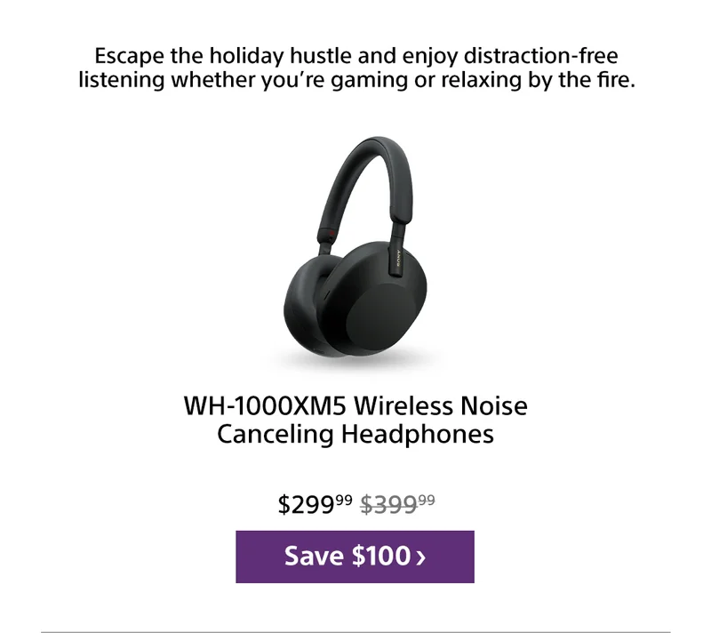 WH-1000XM5 Wireless Noise Canceling Headphones