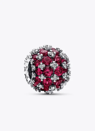 Sparkling Pavé Round Pink Charm