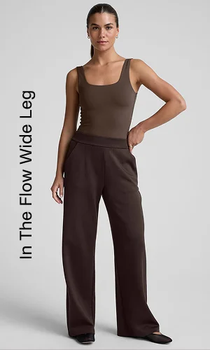 In The Flow Wide Leg Pant in Dark Chocolate