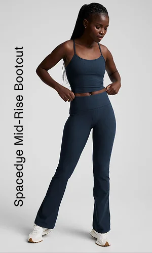 Spacedye Mid-Rise Bootcut Pant in Nocturnal Navy