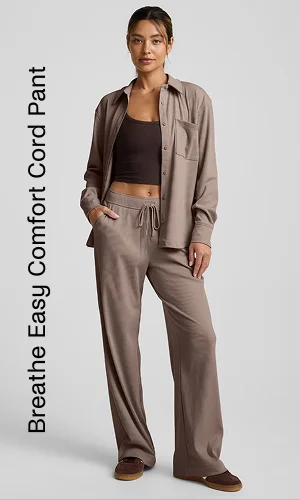 Breathe Easy Comfort Cord Pant in Cappuccino