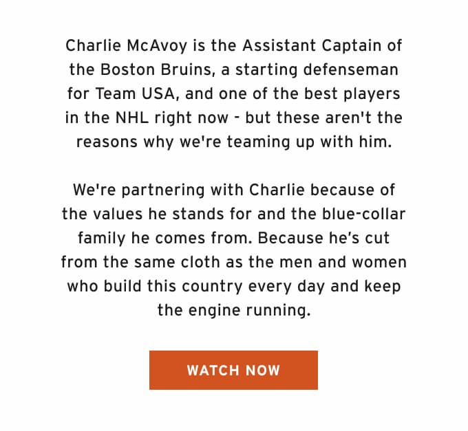 We're partnering with Charlie because of the values he stands for.