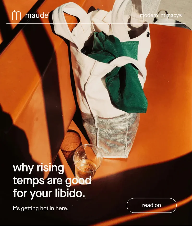 maude | modern intimacy | why rising temps are good for your libido. | it’s getting hot in here. | [ read on ]