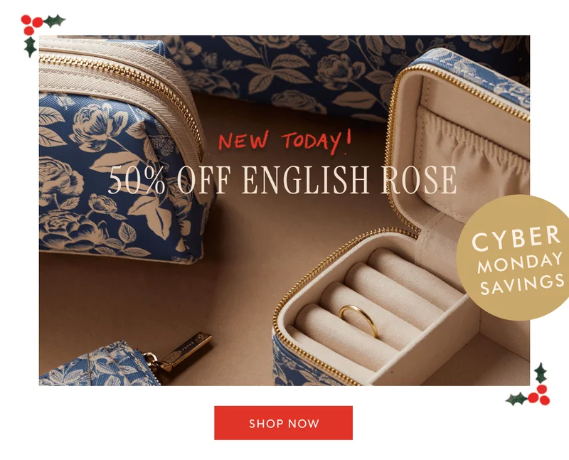 NEW TODAY! 50% OFF ENGLISH ROSE | SHOP NOW - CYBER MONDAY SAVINGS