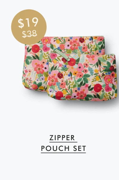 ZIPPER POUCH SET - $19