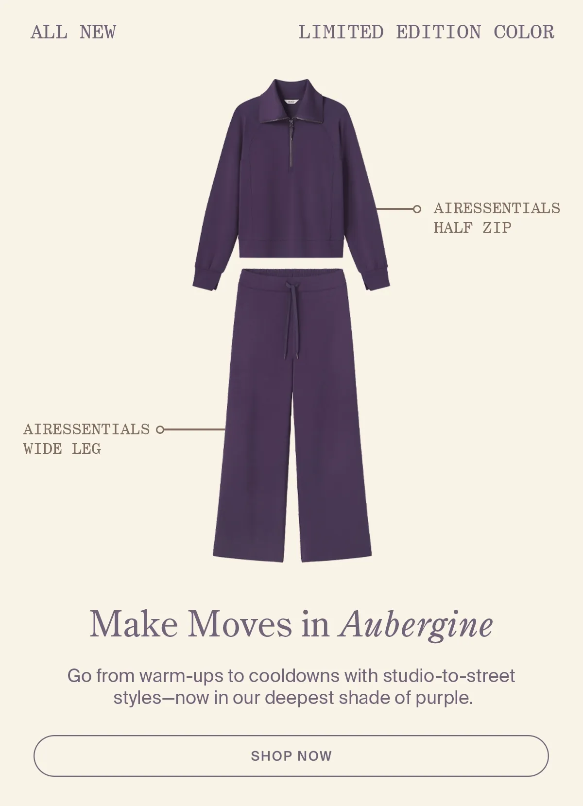 MAKE MOVES IN AUBERGINE