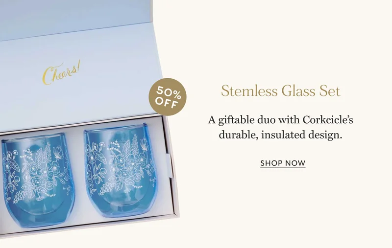 Stemless Glass Set A giftable duo with Corkcicle’s durable, insulated design. Shop NOW