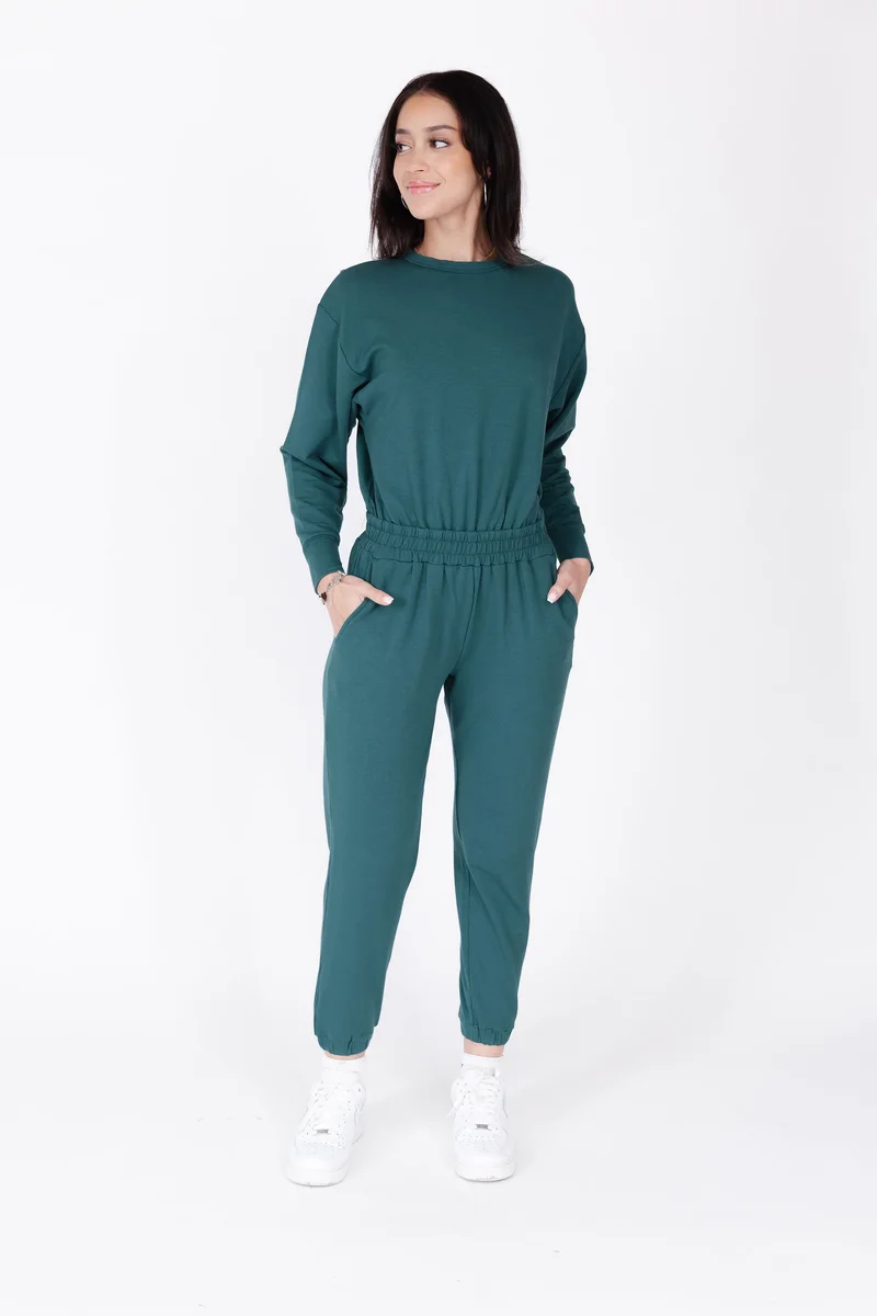 Image of Elevate Everyday Romper II in Forest Green