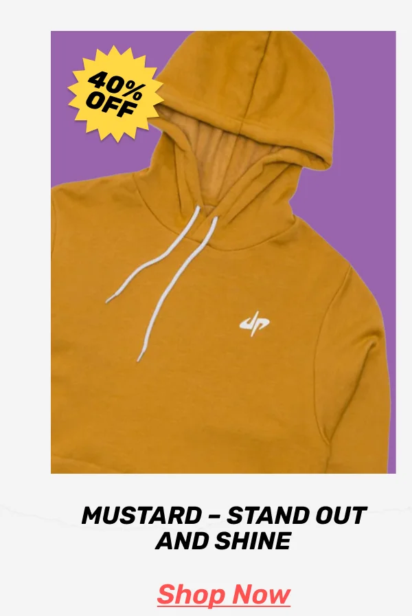 MUSTARD - STAND OUT AND SHINE | CTA: SHOP NOW