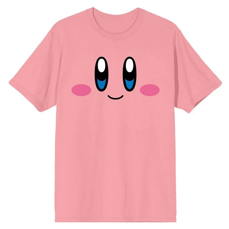 Kirby - Kirby Face Unisex Pink T-Shirt GameStop Exclusive - Size: Large - Bioworld Merchandising