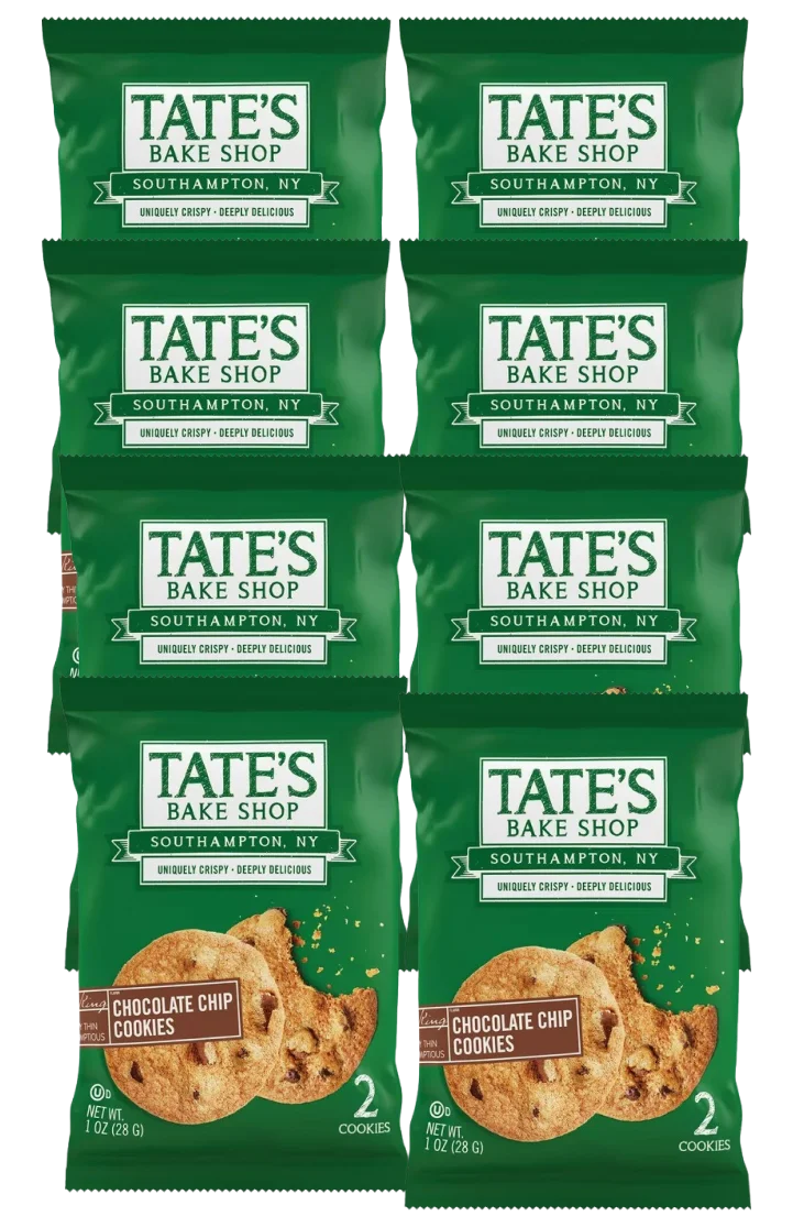 Image of Tate's Bake Shop On-the-Go Chocolate Chip Cookes (2 pc x 8 Pouches)