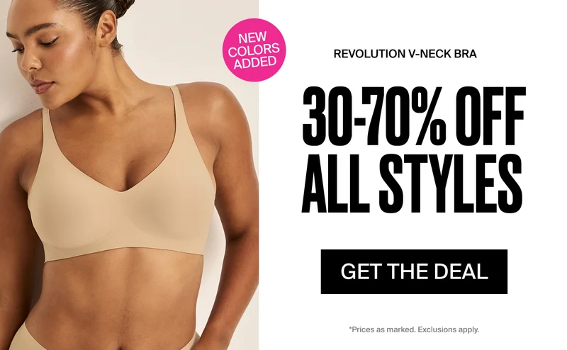 NEW COLORS ADDED REVOLUTION V-NECK BRA 30-70% OFF ALL STYLES GET THE DEAL