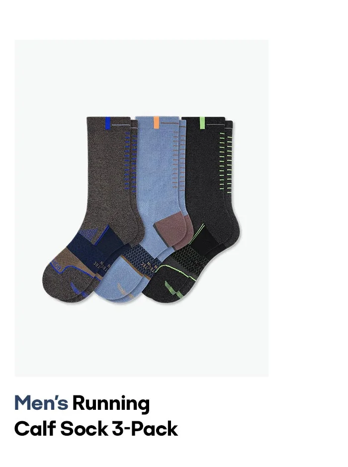 Men's Running Calf Sock 3-Pack