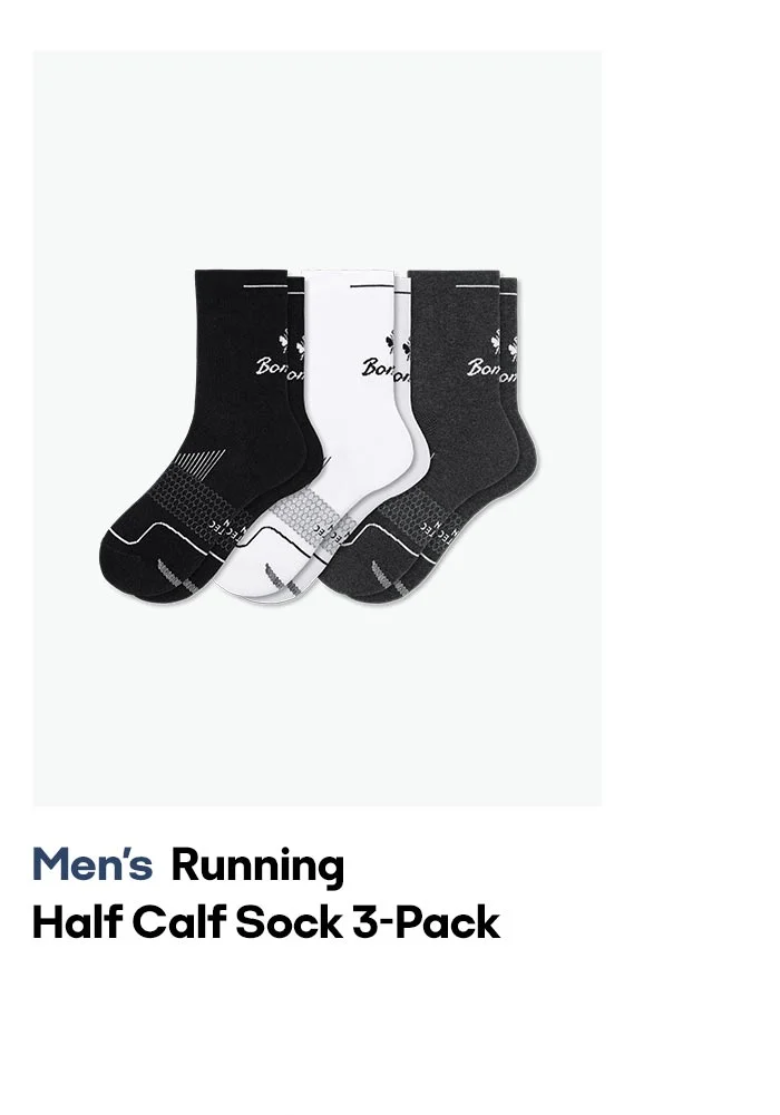 Men's Running Half Calf Sock 3-Pack