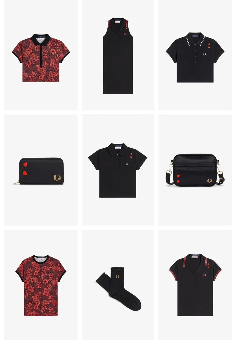 A selection from the Fred Perry x Amy Winehouse Foundation collection