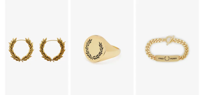 A selection of Fred Perry Jewellery