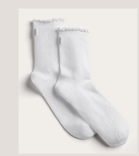 C.O.R. Half Crew Sock - Scallop Edge