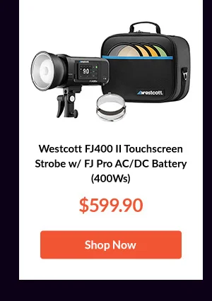 Westcott FJ400 II Touchscreen Strobe w/ FJ Pro AC/DC Battery (400Ws)