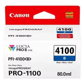 Canon PFI-4100 80ml Pigment Ink Tank for imagePROGRAF PRO-1100 Printer, Blue