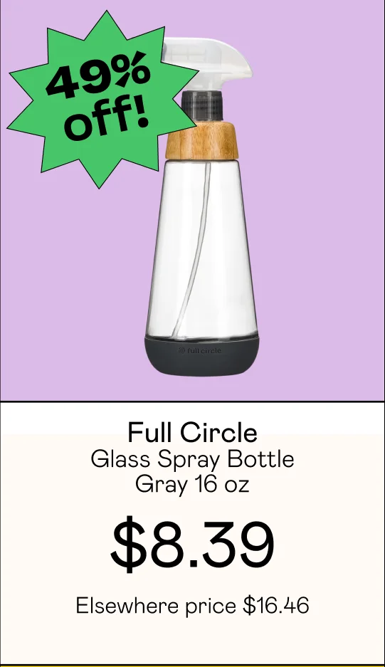 Glass Spray Bottle - Gray 16 oz