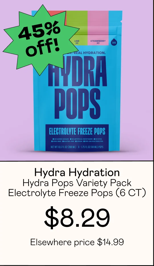 Hydra Pops Variety Pack Electrolyte Freeze Pops (6 CT)