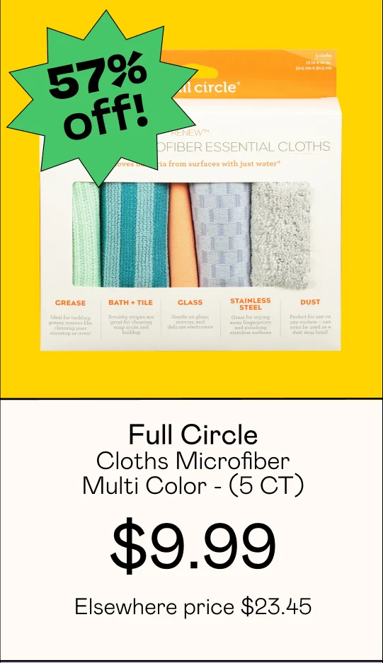 Cloths Microfiber - Multi Color - (5 CT)
