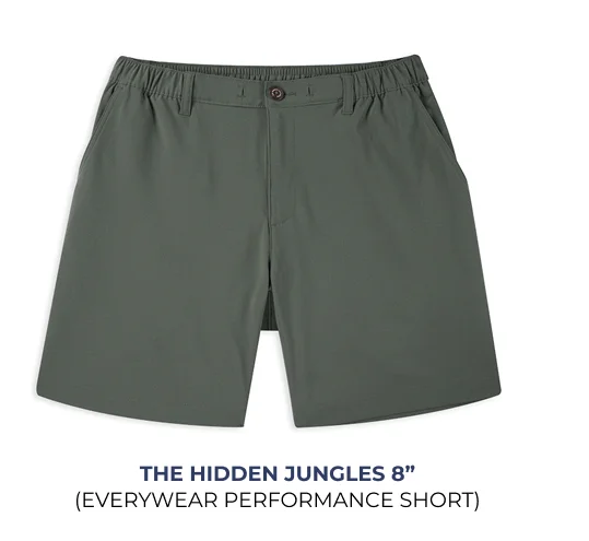 Everywear Performance Short: The Hidden Jungles 8"