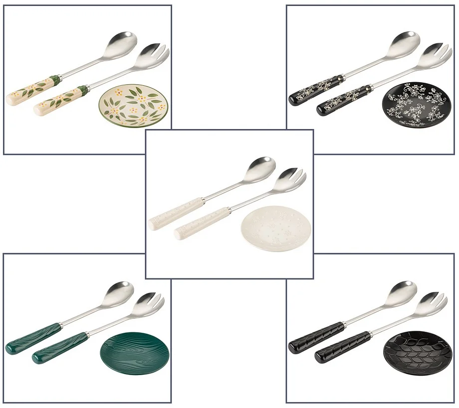 Temp-tations Set of (2) Serving Utensils with Spoon Rest