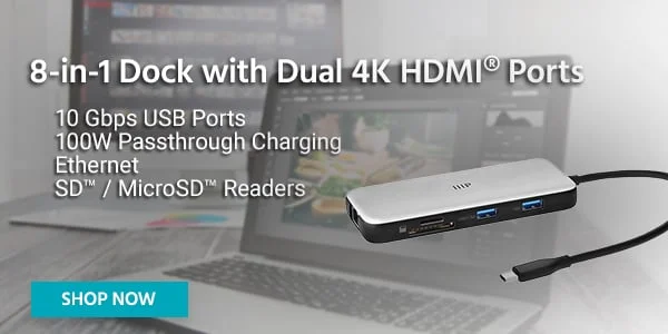 8‑in‑1 Dock with Dual 4K HDMI® Ports