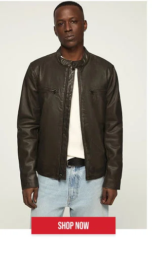 Shop washed leather bonneville jacket