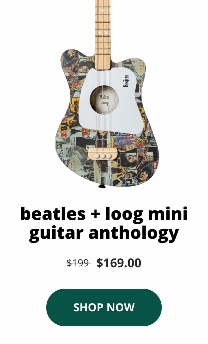 beatles + loog mini guitar - SHOP NOW