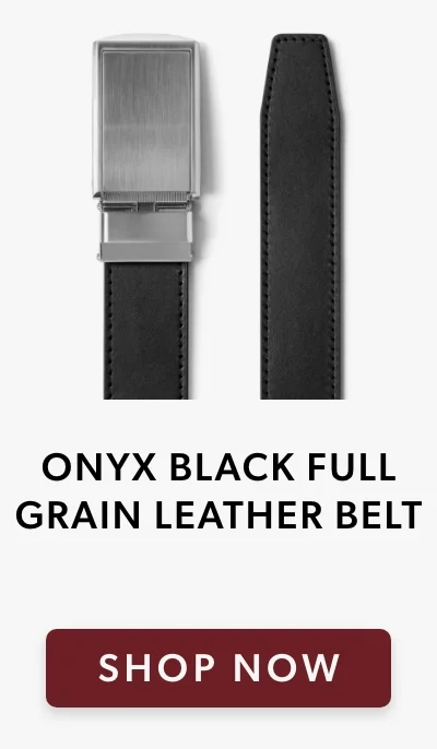 Onyx Black Full Grain Leather Belt