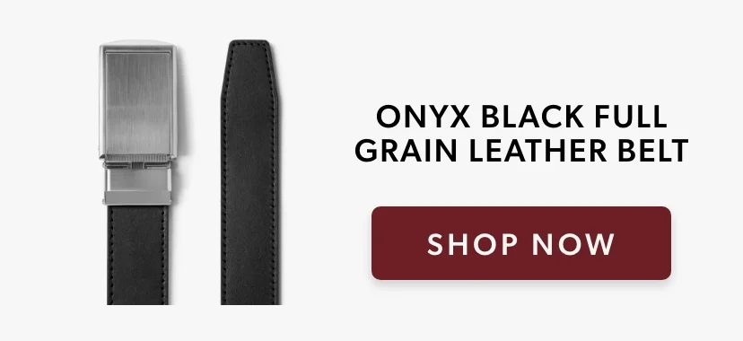 Onyx Black Full Grain Leather Belt
