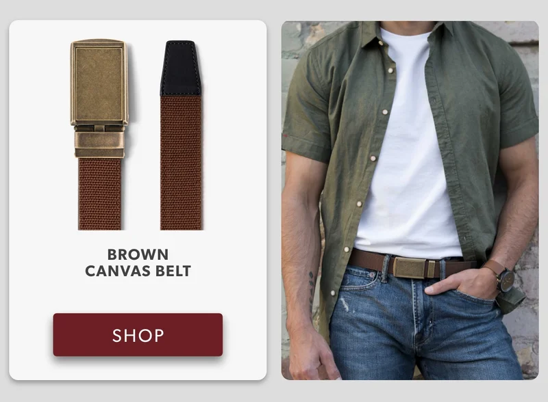 Brown Canvas Belt