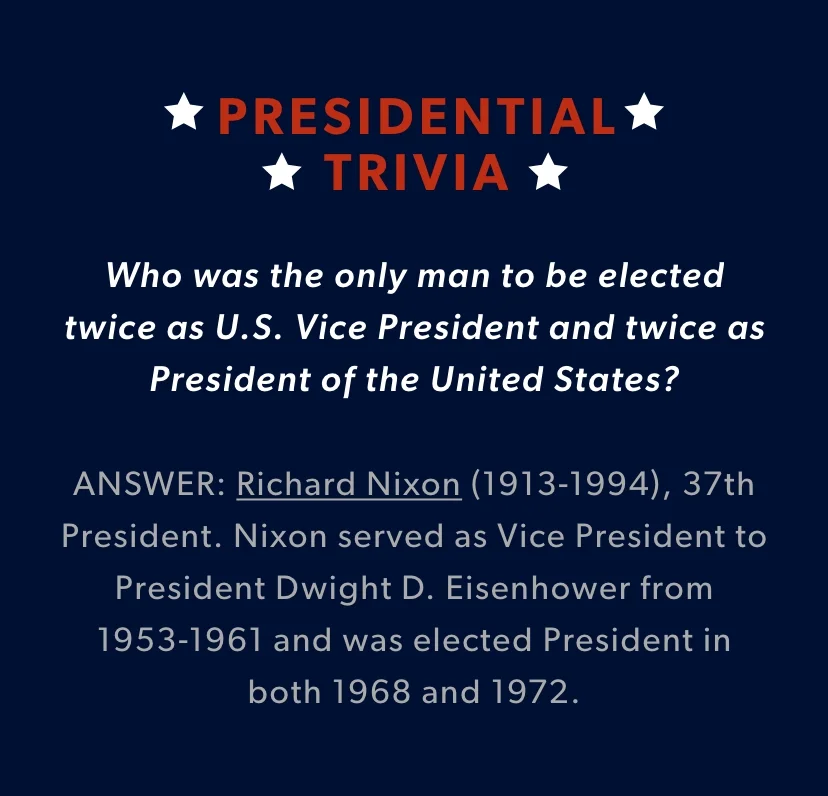 BONUS PRESIDENTIAL TRIVIA